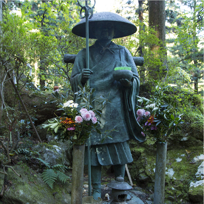 Statue of Kukai in asceticism
